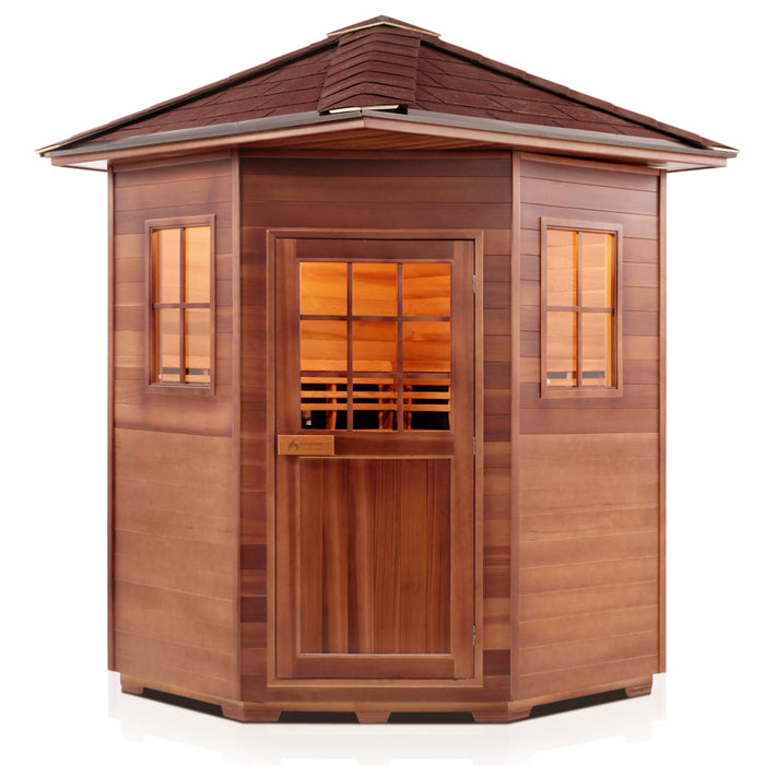Enlighten Sierra 4C Person Outdoor/Indoor Infrared Sauna - 16379 - Enlighten Sauna