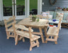 Cedar Four Square Dining Set (Table and 4 Chairs) - Creekvine Designs - Backyard Caravan LLC