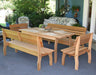46" Cedar Chickadee Dining Set Table with (4) Benches - Creekvine Designs - Backyard Caravan LLC