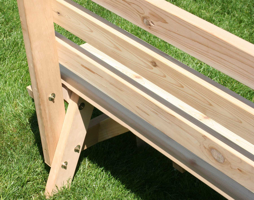 4' Cedar Backyard Bash Cross-Legged Picnic Table with (2) 4' Backed Benches - Creekvine Designs - Backyard Caravan LLC