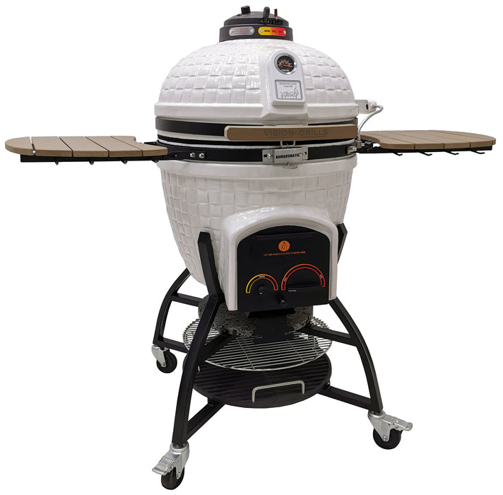 Vision XR402 52 Inch Deluxe Kamado Grill, White - XR402WC - Vision Grills