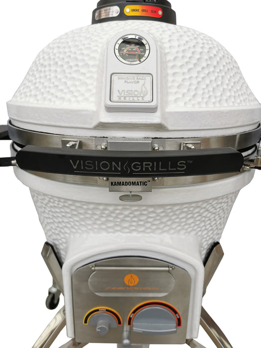 Vision XD702 54 Inch Maxis Kamado Grill, White - XD-702WC - Vision Grills