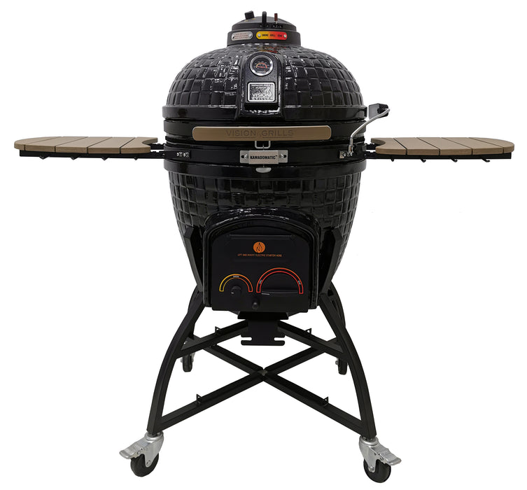 Vision XR402 52 Inch Deluxe Kamado Grill, Black - XR402BO - Vision Grills